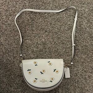 Coach White Floral Crossbody Bag